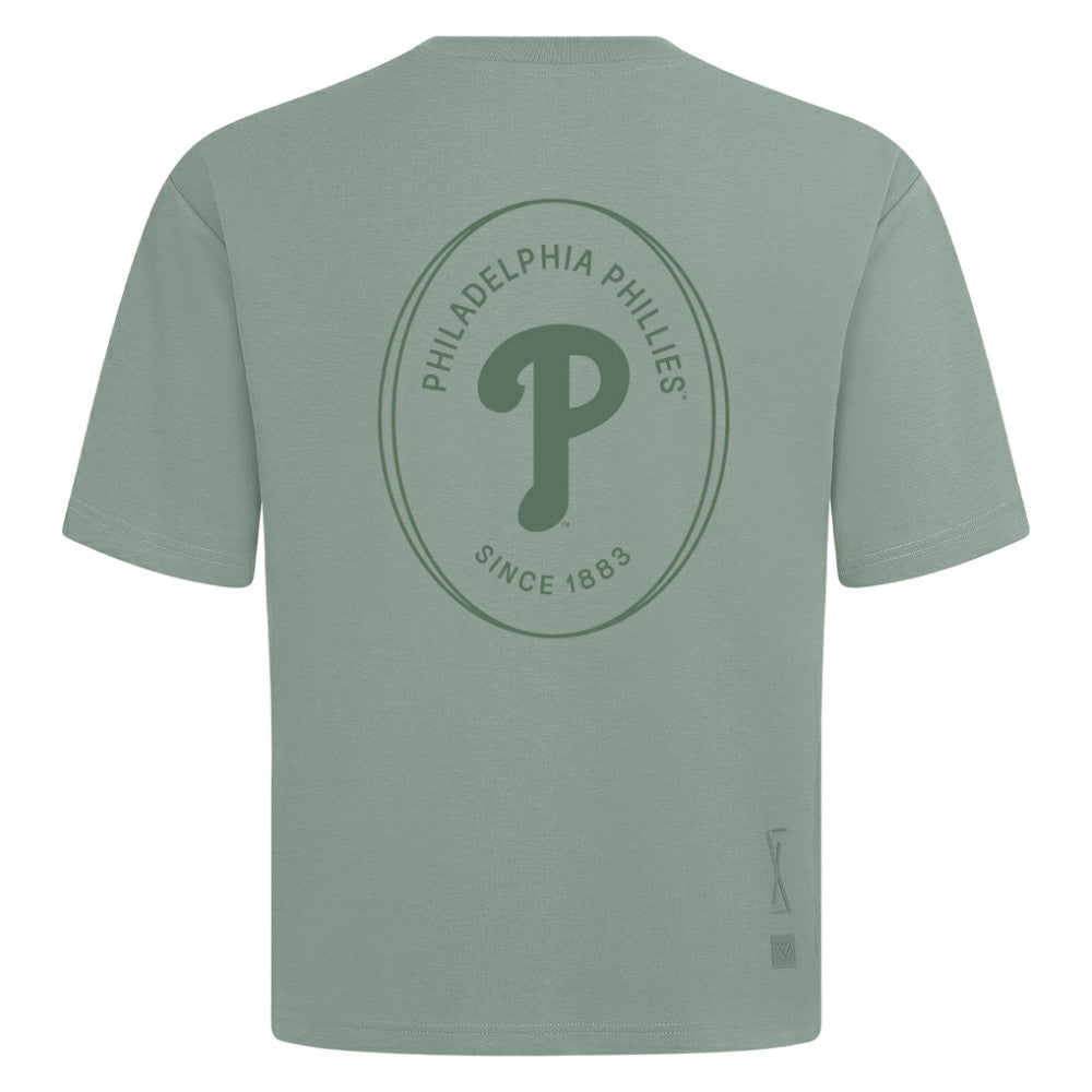 Philadelphia Phillies Levelwear Signet Oversized Luxe Signature Knit T-Shirt - MLB T-shirts