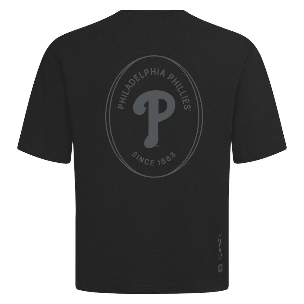Philadelphia Phillies Levelwear Signet Oversized Luxe Signature Knit T-Shirt - MLB T-shirts
