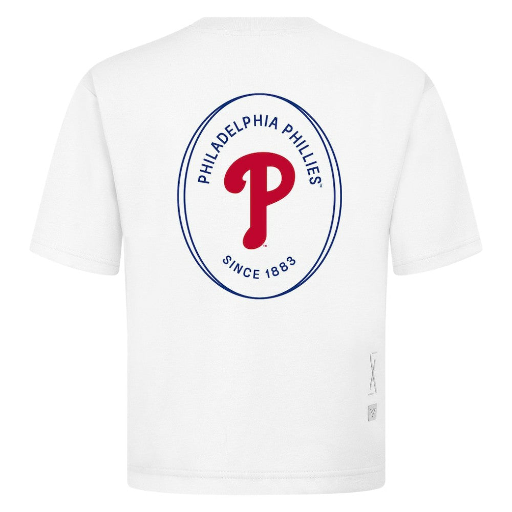 Philadelphia Phillies Levelwear Signet Oversized Luxe Signature Knit T-Shirt - MLB T-shirts