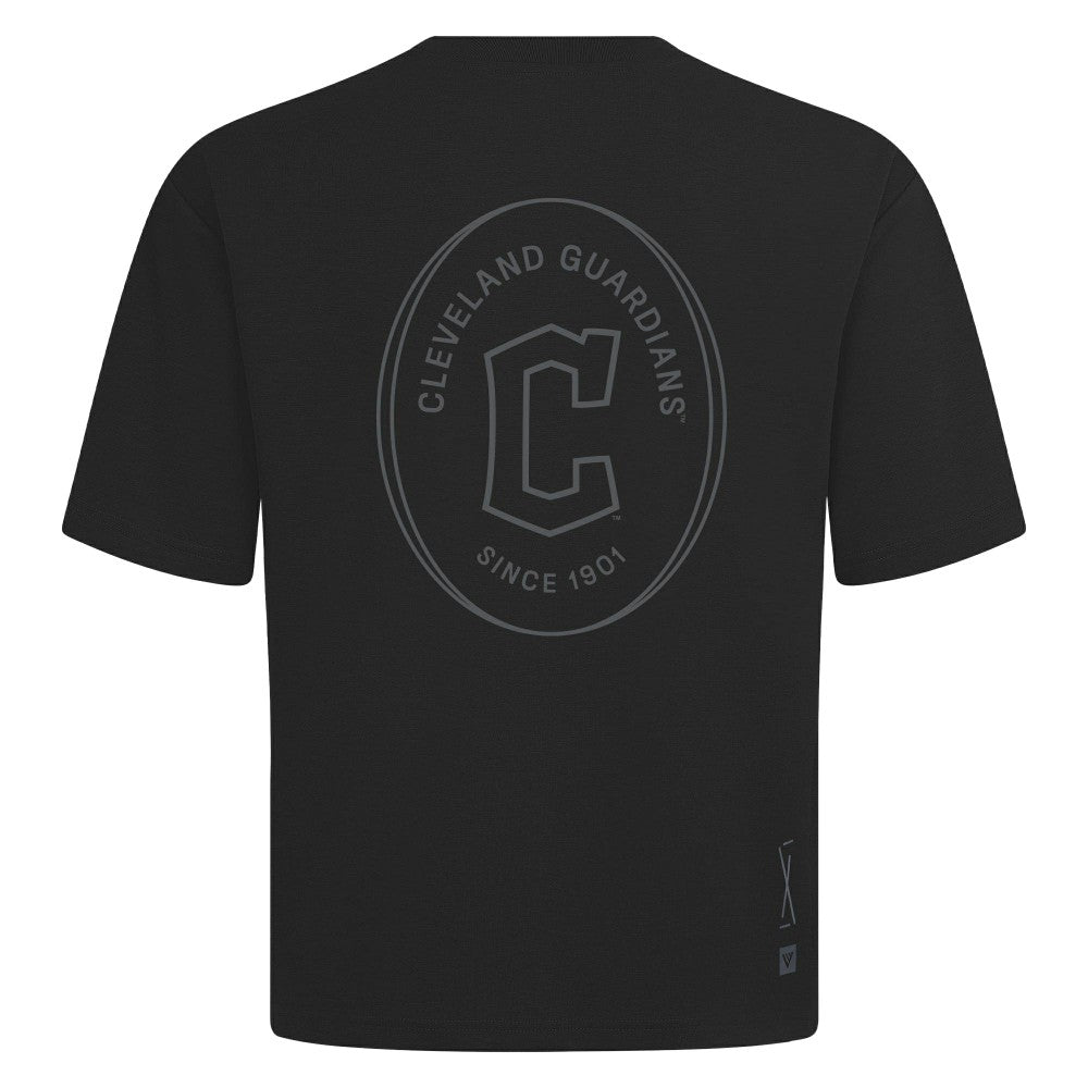 Cleveland Guardians Levelwear Signet Oversized Luxe Signature Knit T-Shirt - MLB T-shirts