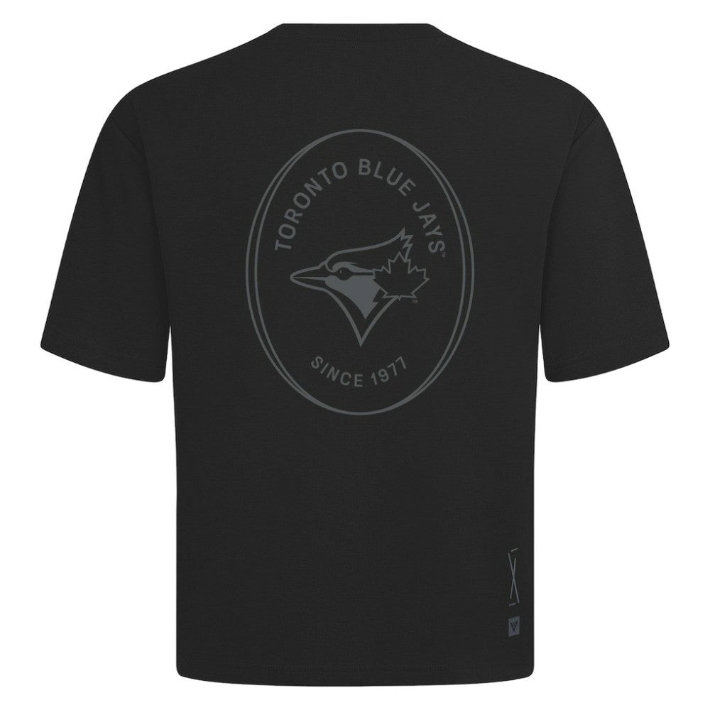 Toronto Blue Jays Levelwear Signet Oversized Luxe Signature Knit T-Shirt - MLB T-shirts