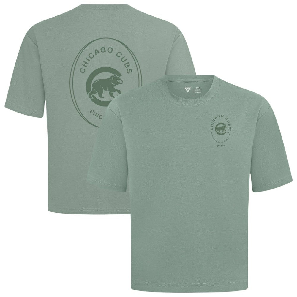 Chicago Cubs Levelwear Signet Oversized Luxe Signature Knit T-Shirt - MLB T-shirts