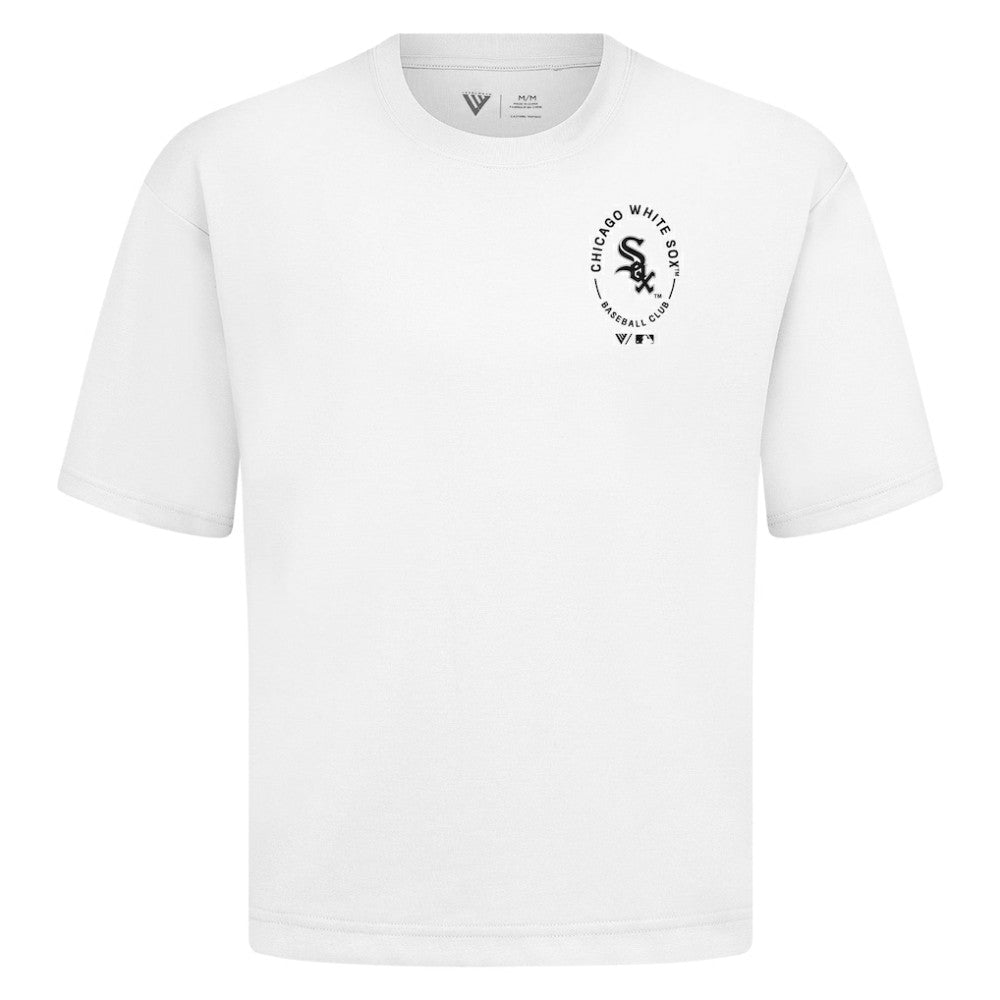 Chicago White Sox Levelwear Signet Oversized Luxe Signature Knit T-Shirt - MLB T-shirts