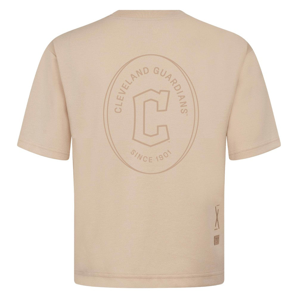 Cleveland Guardians Levelwear Signet Oversized Luxe Signature Knit T-Shirt - MLB T-shirts
