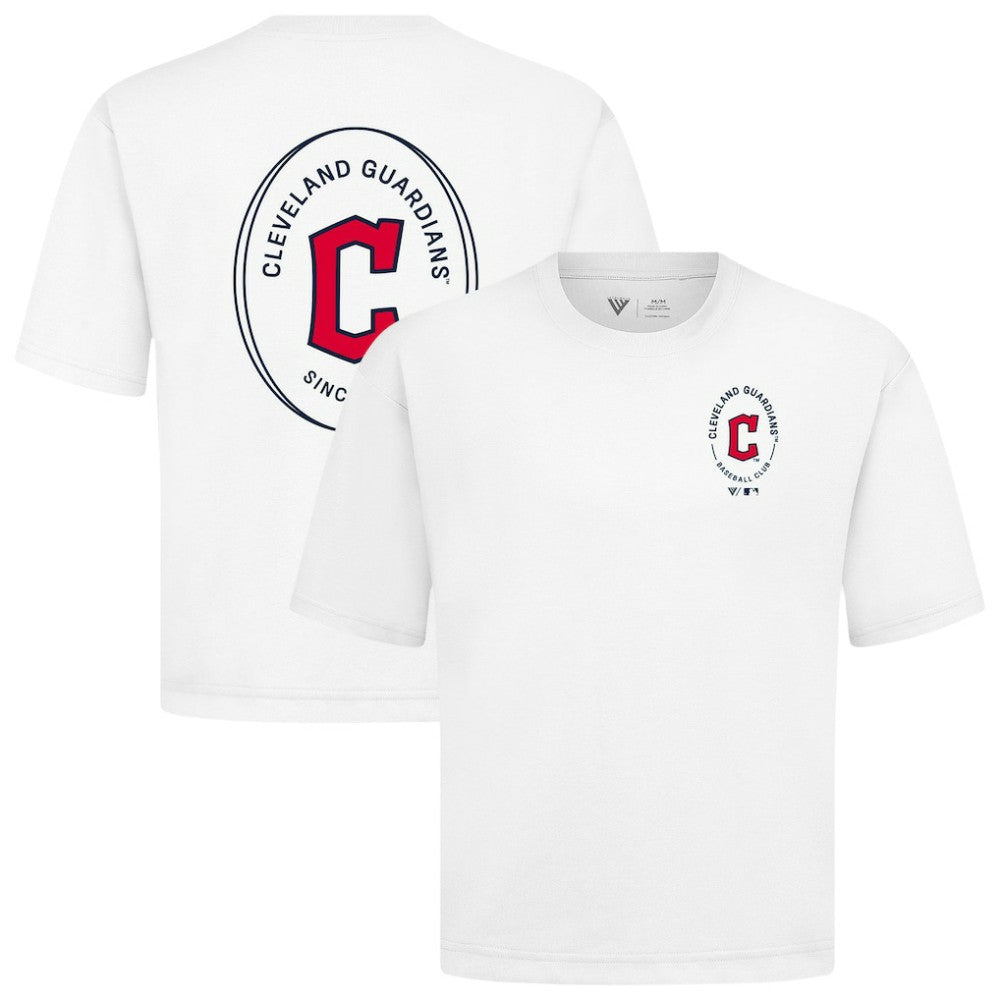 Cleveland Guardians Levelwear Signet Oversized Luxe Signature Knit T-Shirt - MLB T-shirts