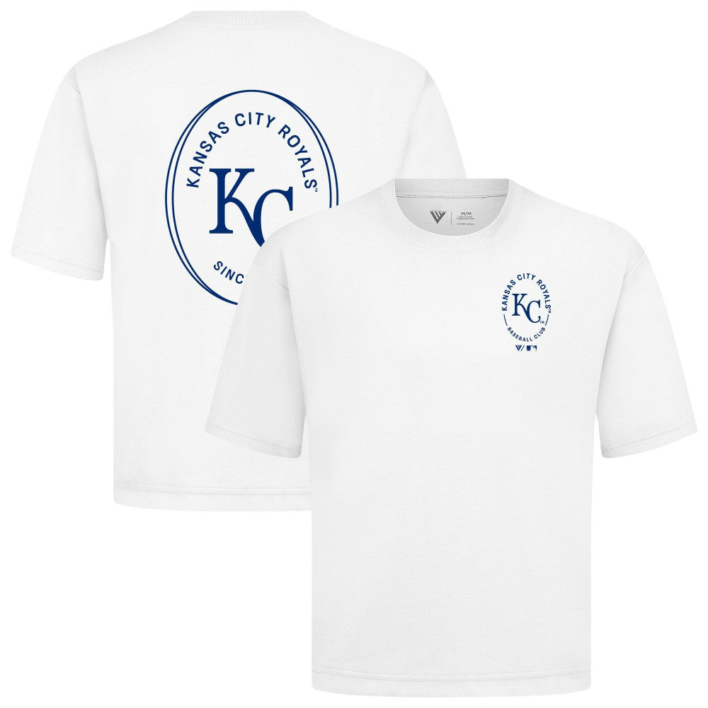 Kansas City Royals Levelwear Signet Oversized Luxe Signature Knit T-Shirt - MLB T-shirts