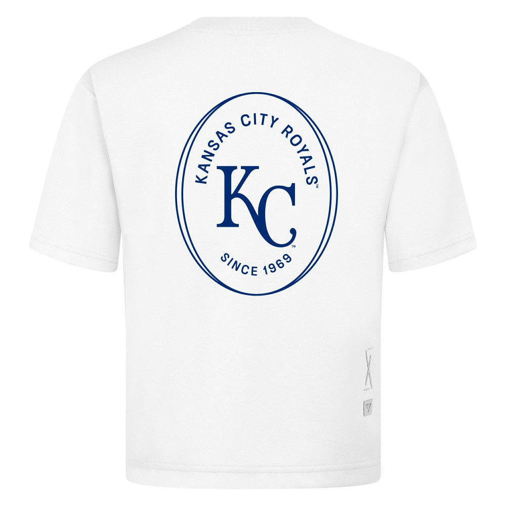 Kansas City Royals Levelwear Signet Oversized Luxe Signature Knit T-Shirt - MLB T-shirts