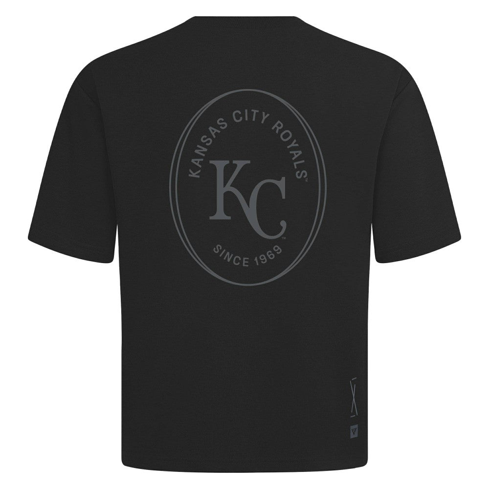 Kansas City Royals Levelwear Signet Oversized Luxe Signature Knit T-Shirt - MLB T-shirts