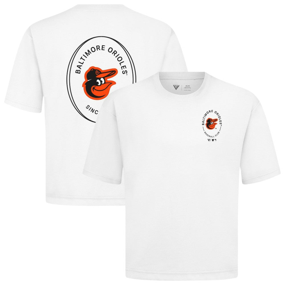 Baltimore Orioles Levelwear Signet Oversized Luxe Signature Knit T-Shirt - MLB T-shirts