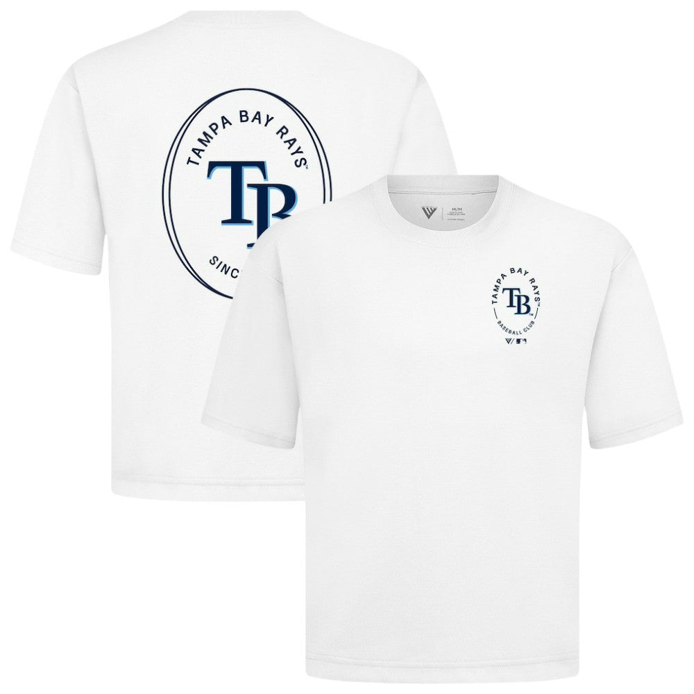 Tampa Bay Rays Levelwear Signet Oversized Luxe Signature Knit T-Shirt - MLB T-shirts