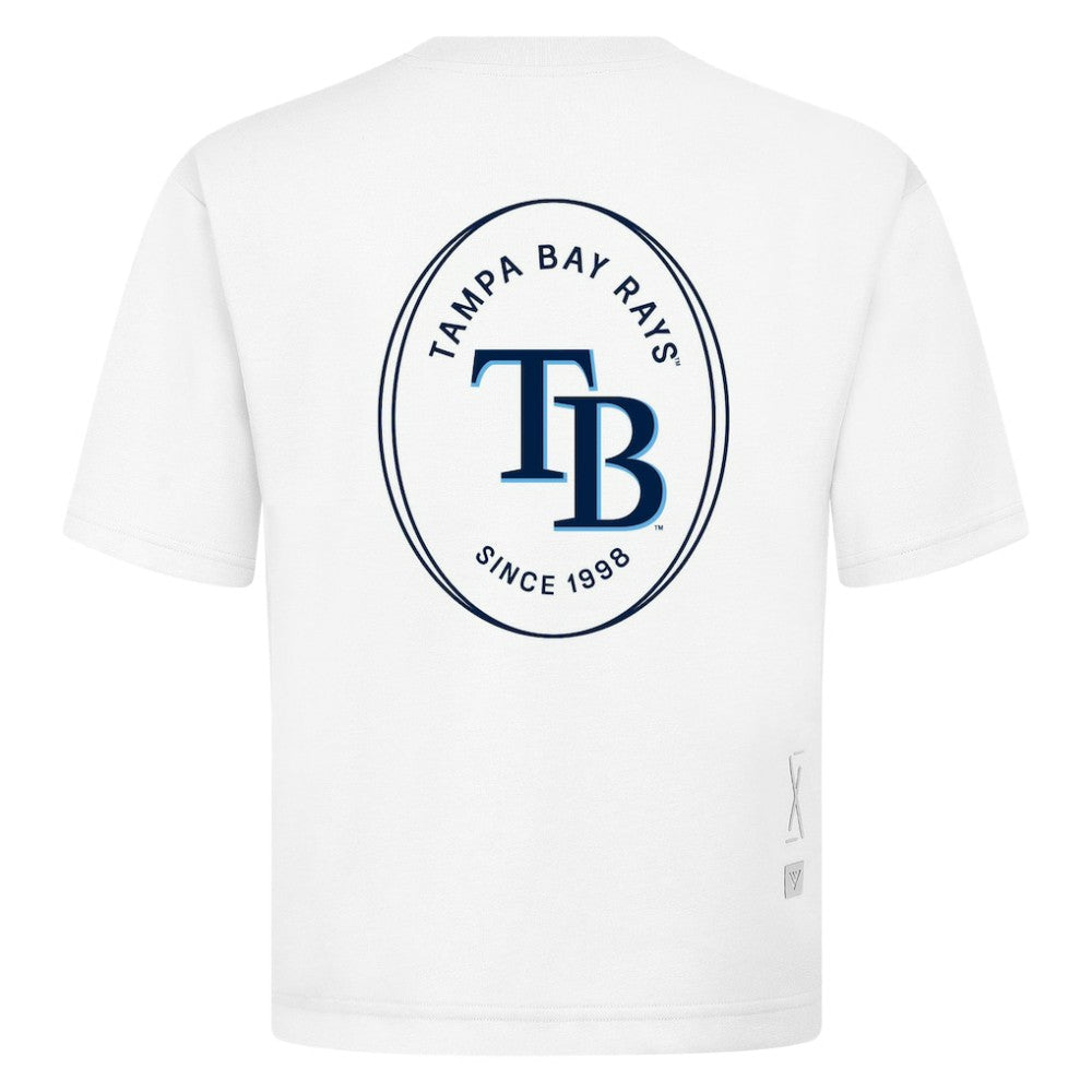 Tampa Bay Rays Levelwear Signet Oversized Luxe Signature Knit T-Shirt - MLB T-shirts