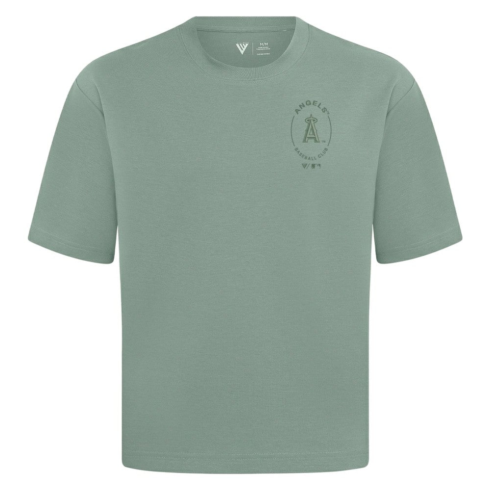 Los Angeles Angels Levelwear Register Oversized Luxe Signature Knit T-Shirt - MLB T-shirts