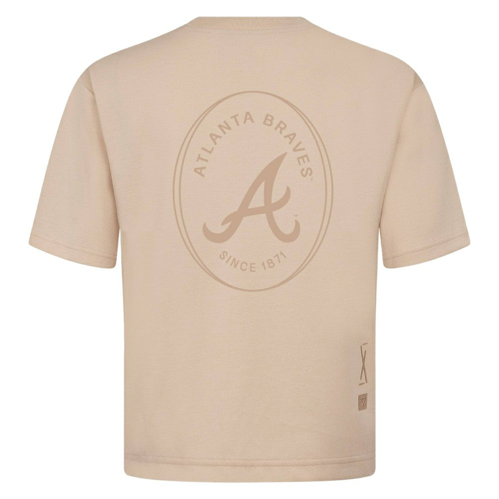 Atlanta Braves Levelwear Register Oversized Luxe Signature Knit T-Shirt - MLB T-shirts