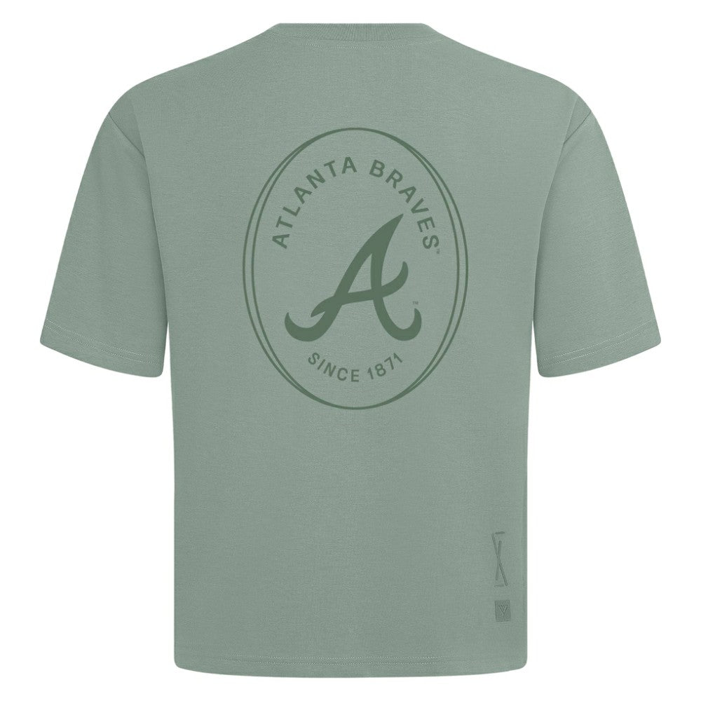 Atlanta Braves Levelwear Register Oversized Luxe Signature Knit T-Shirt - MLB T-shirts
