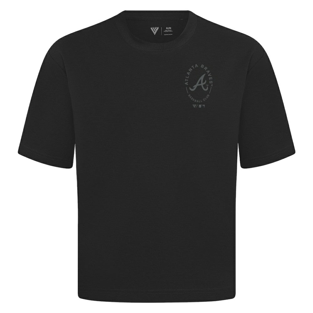 Atlanta Braves Levelwear Register Oversized Luxe Signature Knit T-Shirt - MLB T-shirts