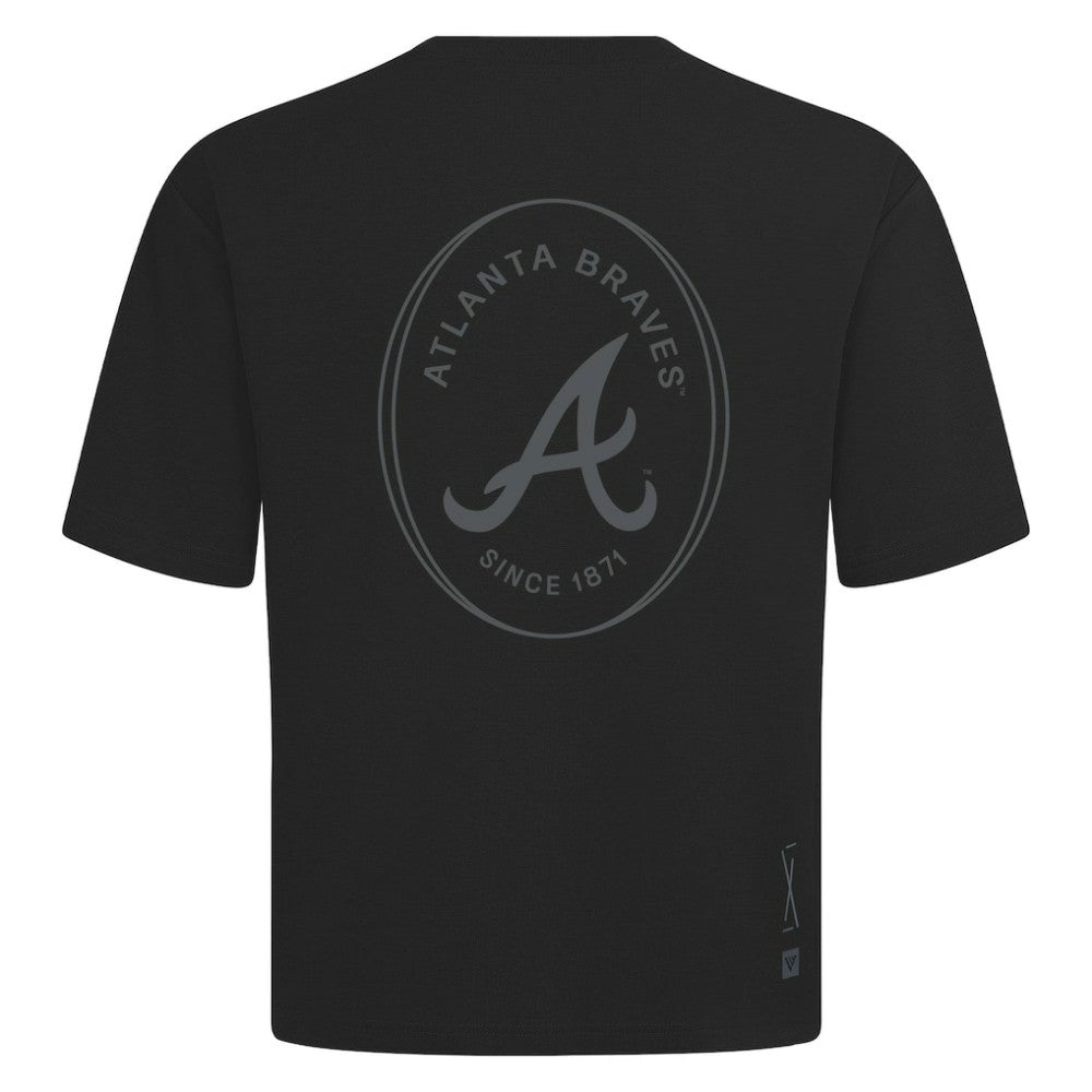 Atlanta Braves Levelwear Register Oversized Luxe Signature Knit T-Shirt - MLB T-shirts