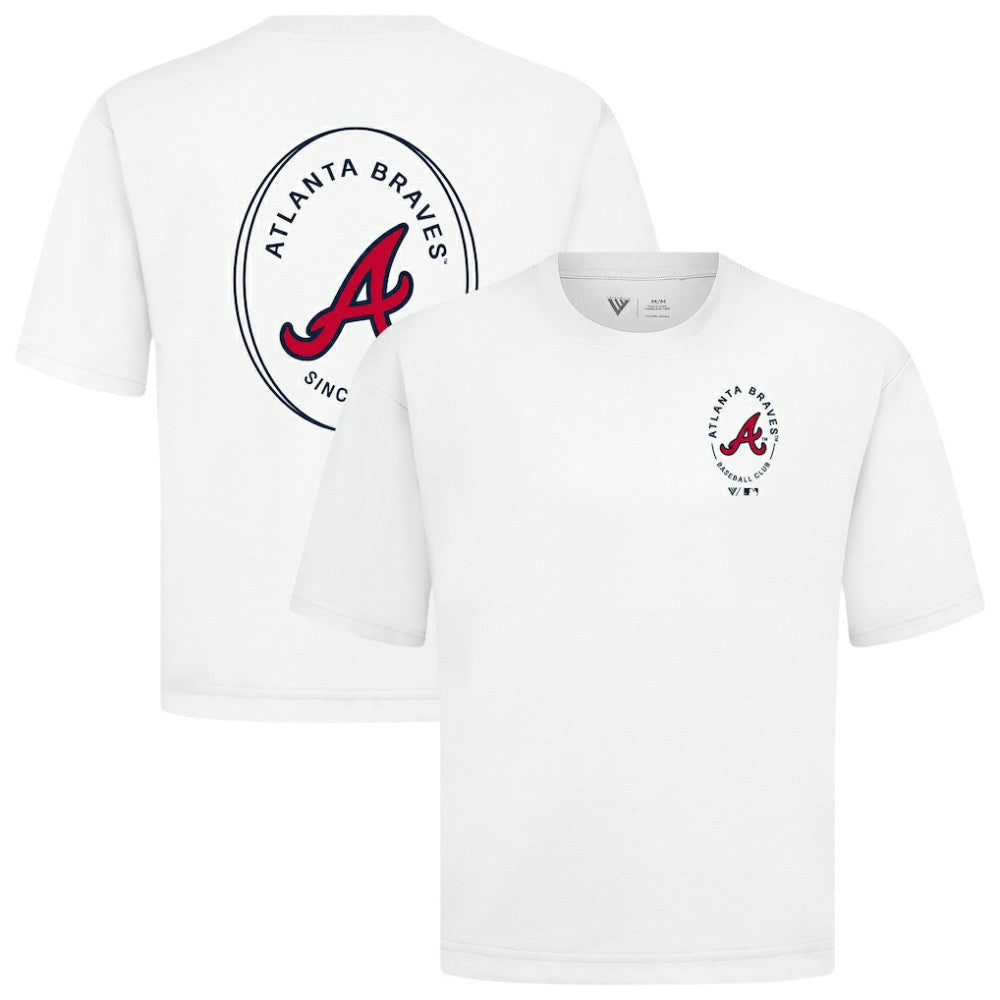 Atlanta Braves Levelwear Register Oversized Luxe Signature Knit T-Shirt - MLB T-shirts