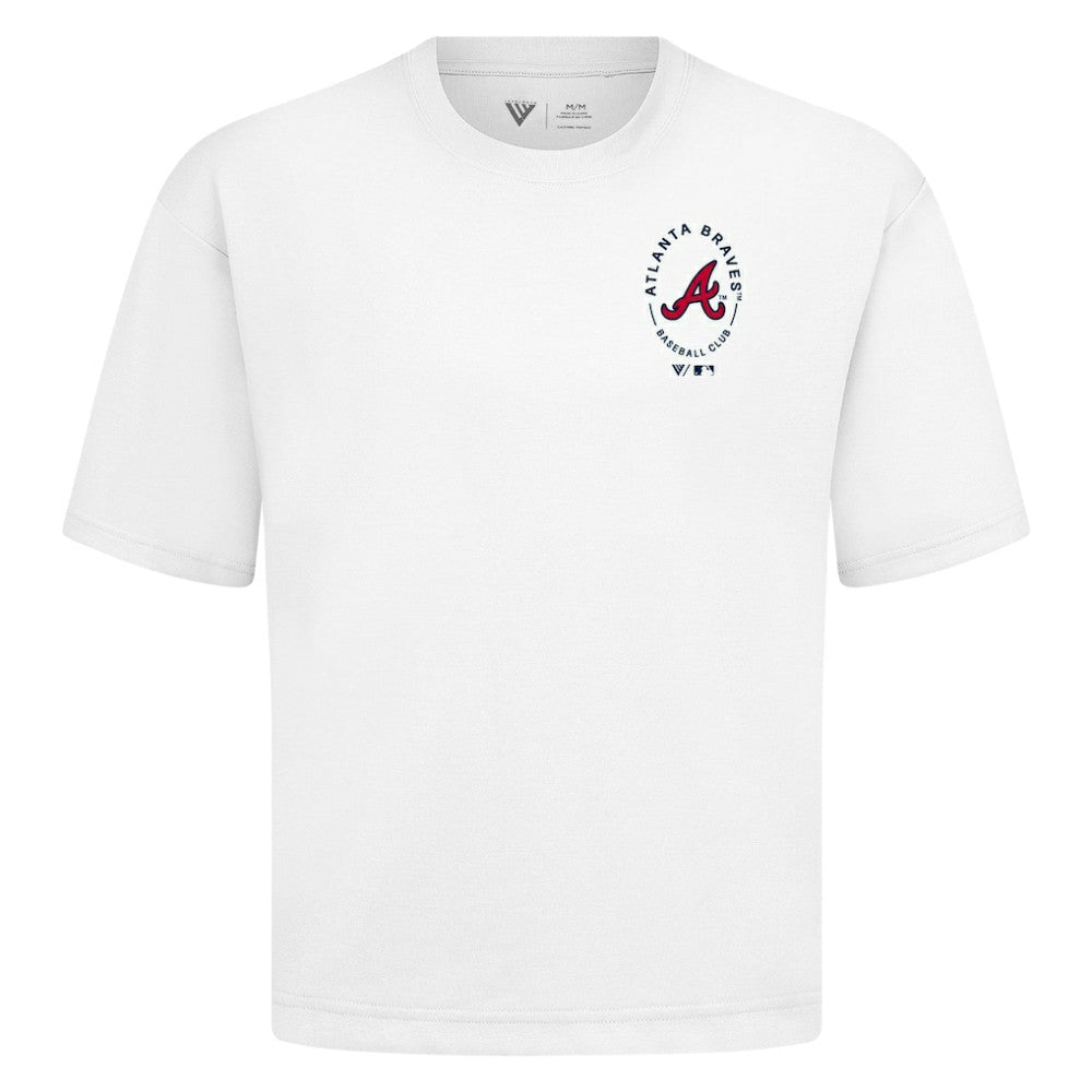 Atlanta Braves Levelwear Register Oversized Luxe Signature Knit T-Shirt - MLB T-shirts