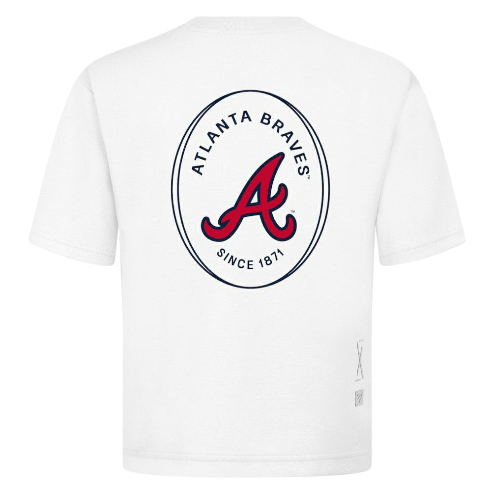 Atlanta Braves Levelwear Register Oversized Luxe Signature Knit T-Shirt - MLB T-shirts