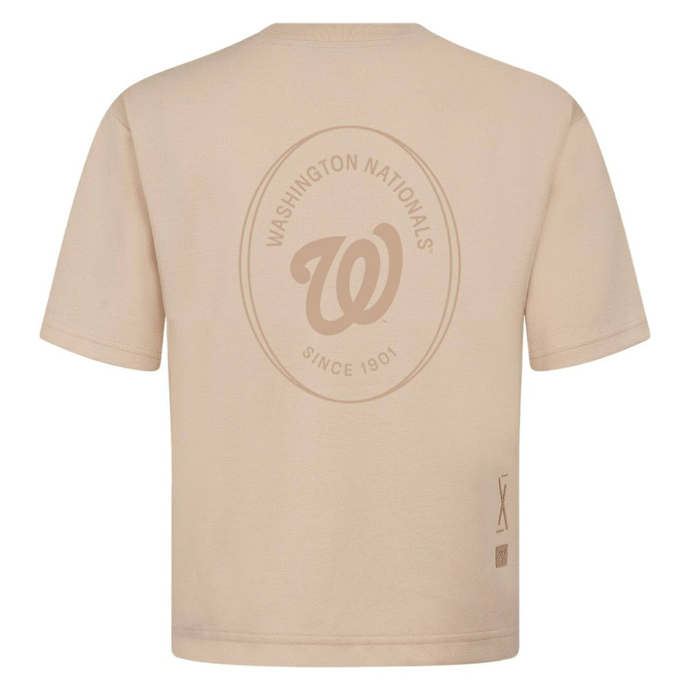 Washington Nationals Levelwear Register Oversized Luxe Signature Knit T-Shirt - MLB T-shirts