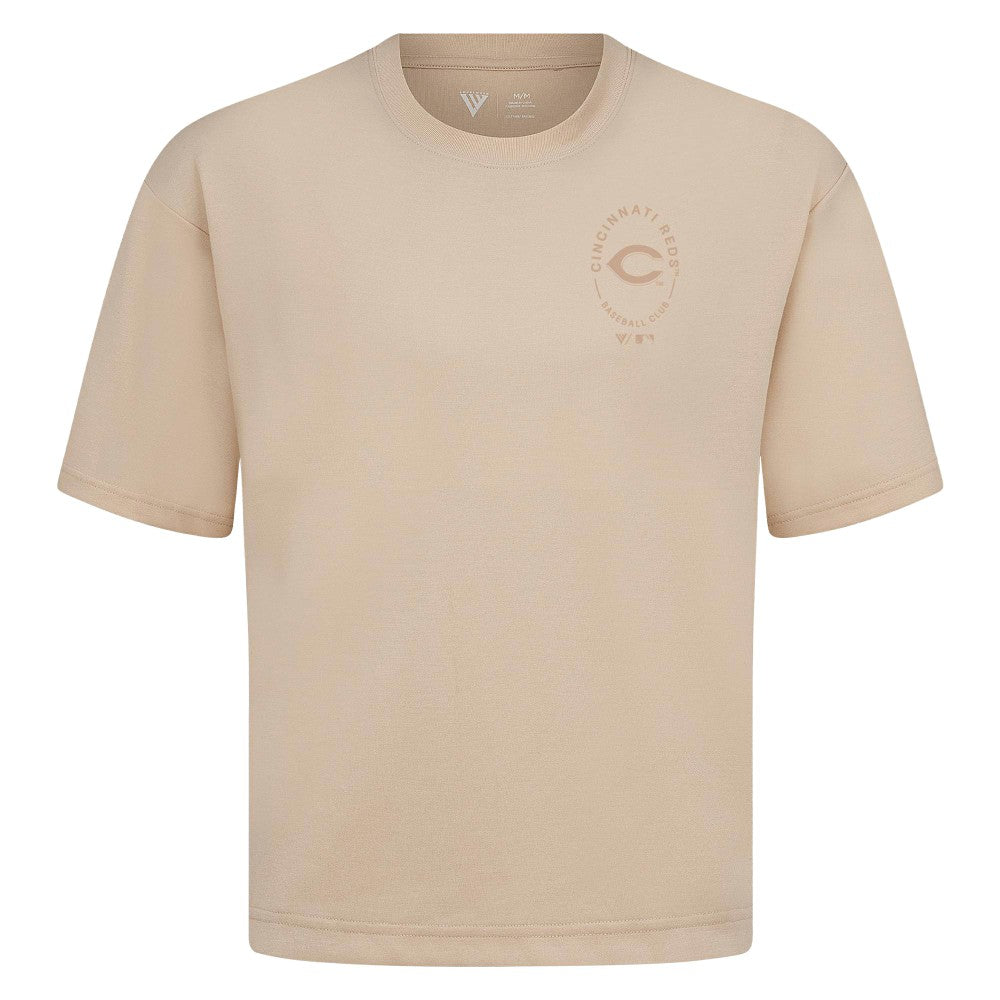 Cincinnati Reds Levelwear Register Oversized Luxe Signature Knit T-Shirt - MLB T-shirts