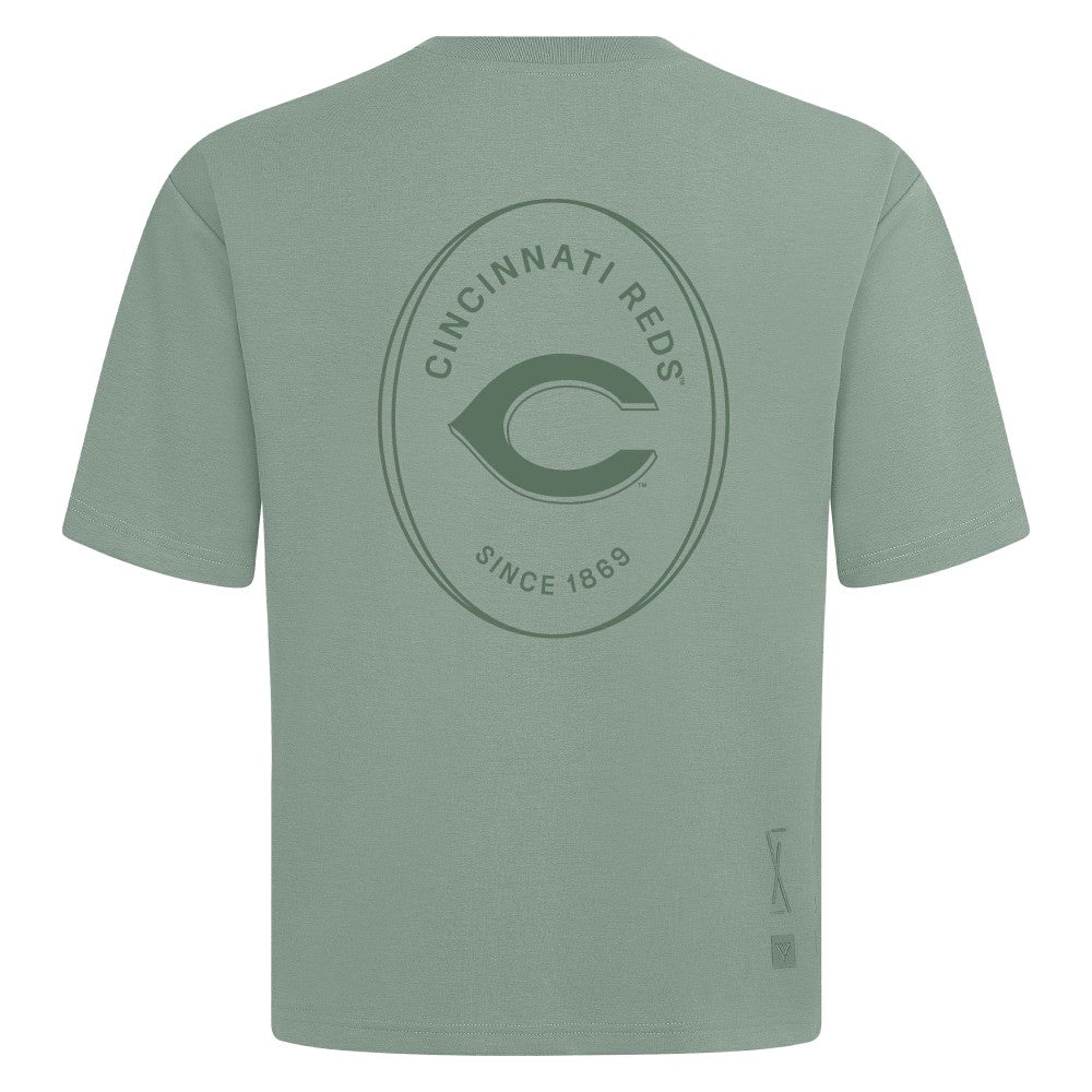 Cincinnati Reds Levelwear Register Oversized Luxe Signature Knit T-Shirt - MLB T-shirts