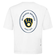 Milwaukee Brewers Levelwear Register Oversized Luxe Signature Knit T-Shirt - MLB T-shirts