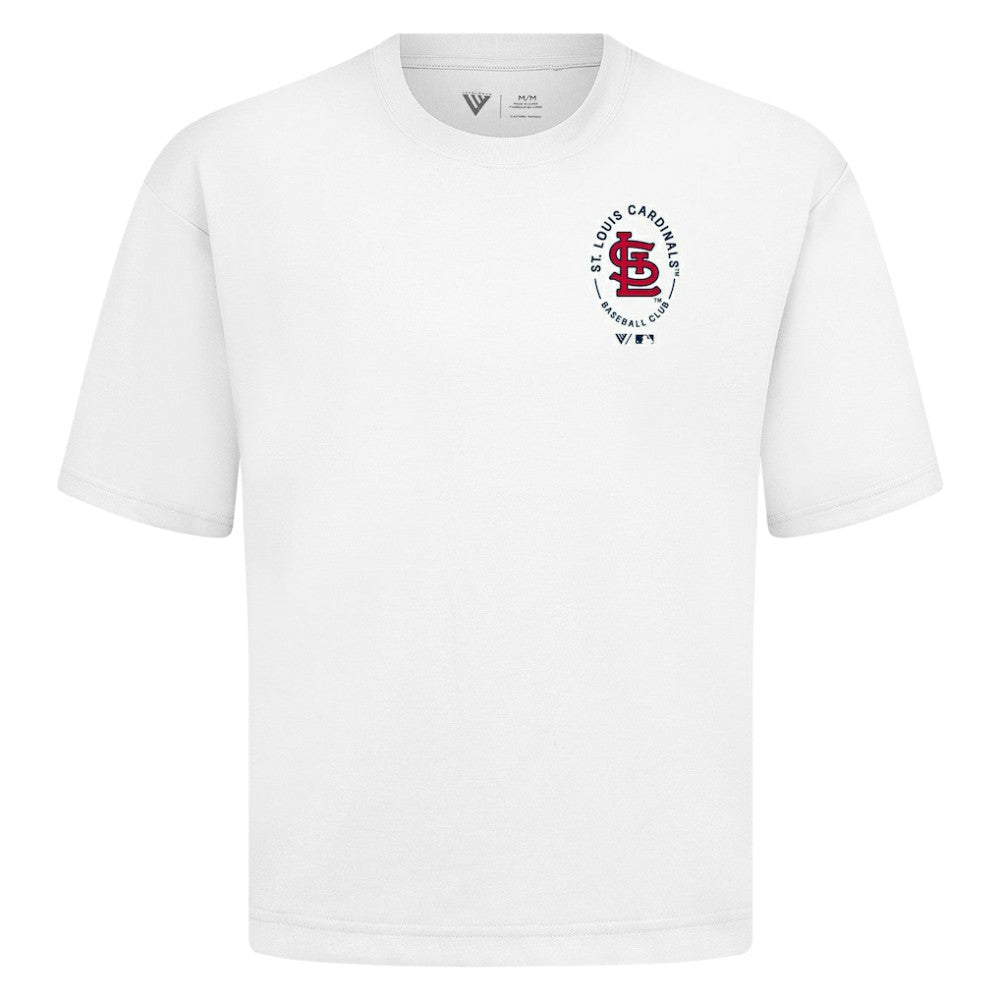 St. Louis Cardinals Levelwear Register Oversized Luxe Signature Knit T-Shirt - MLB T-shirts
