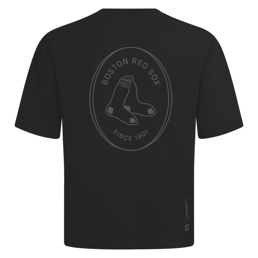 Boston Red Sox Levelwear Register Oversized Luxe Signature Knit T-Shirt - MLB T-shirts