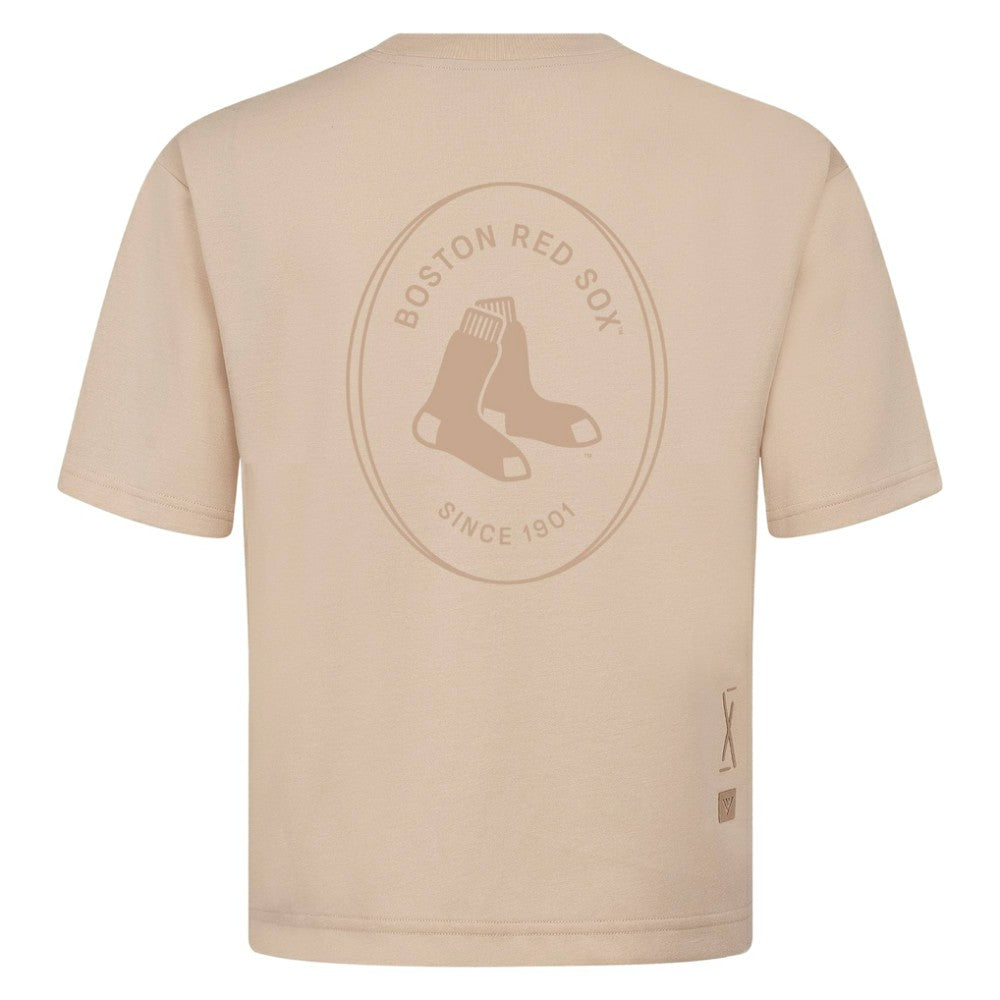 Boston Red Sox Levelwear Register Oversized Luxe Signature Knit T-Shirt - MLB T-shirts