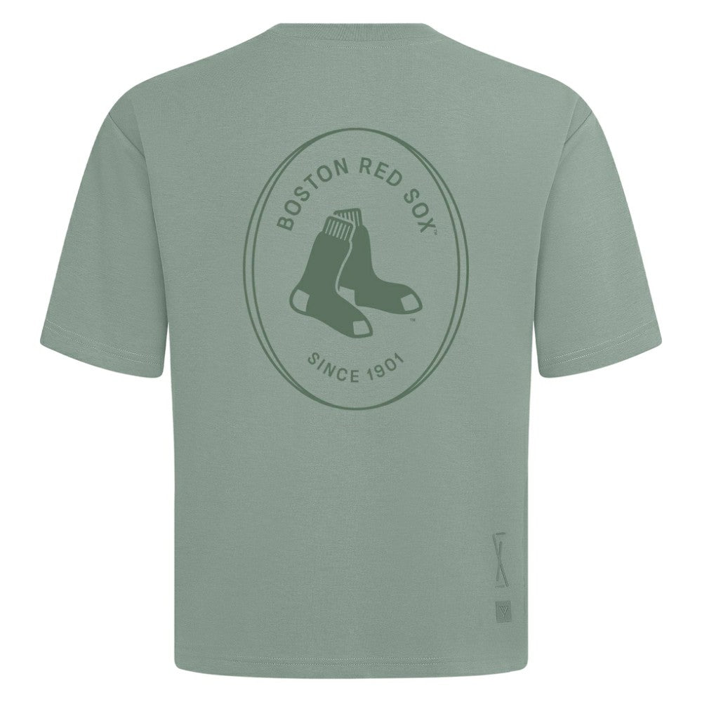 Boston Red Sox Levelwear Register Oversized Luxe Signature Knit T-Shirt - MLB T-shirts