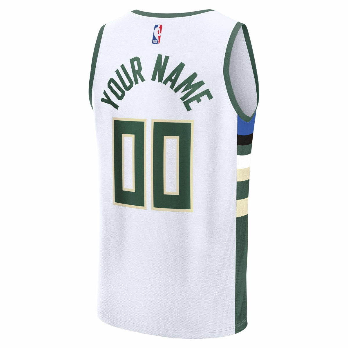 White Milwaukee Bucks Fast Break Custom Jersey | NBA