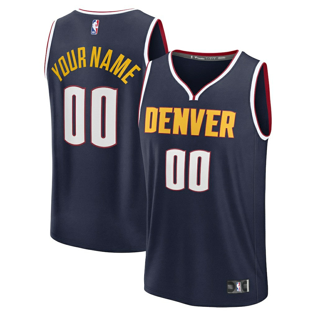 Navy Denver Nuggets Youth Fast Break Custom Replica Jersey sale | NBA