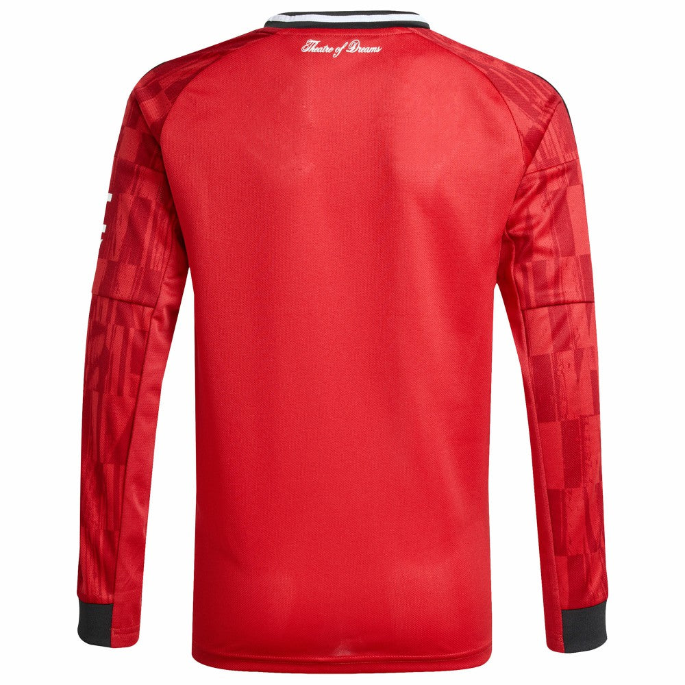 Manchester United Youth Home 2025/26 Replica Long Sleeve Jersey