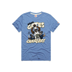 Los Angeles Chargers Antonio Gates  Homage Unisex Caricature Retired Player Tri-Blend T-Shirt | NFL Sale