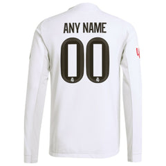 Real Madrid 2025/26 Home Long Sleeve Custom Jersey