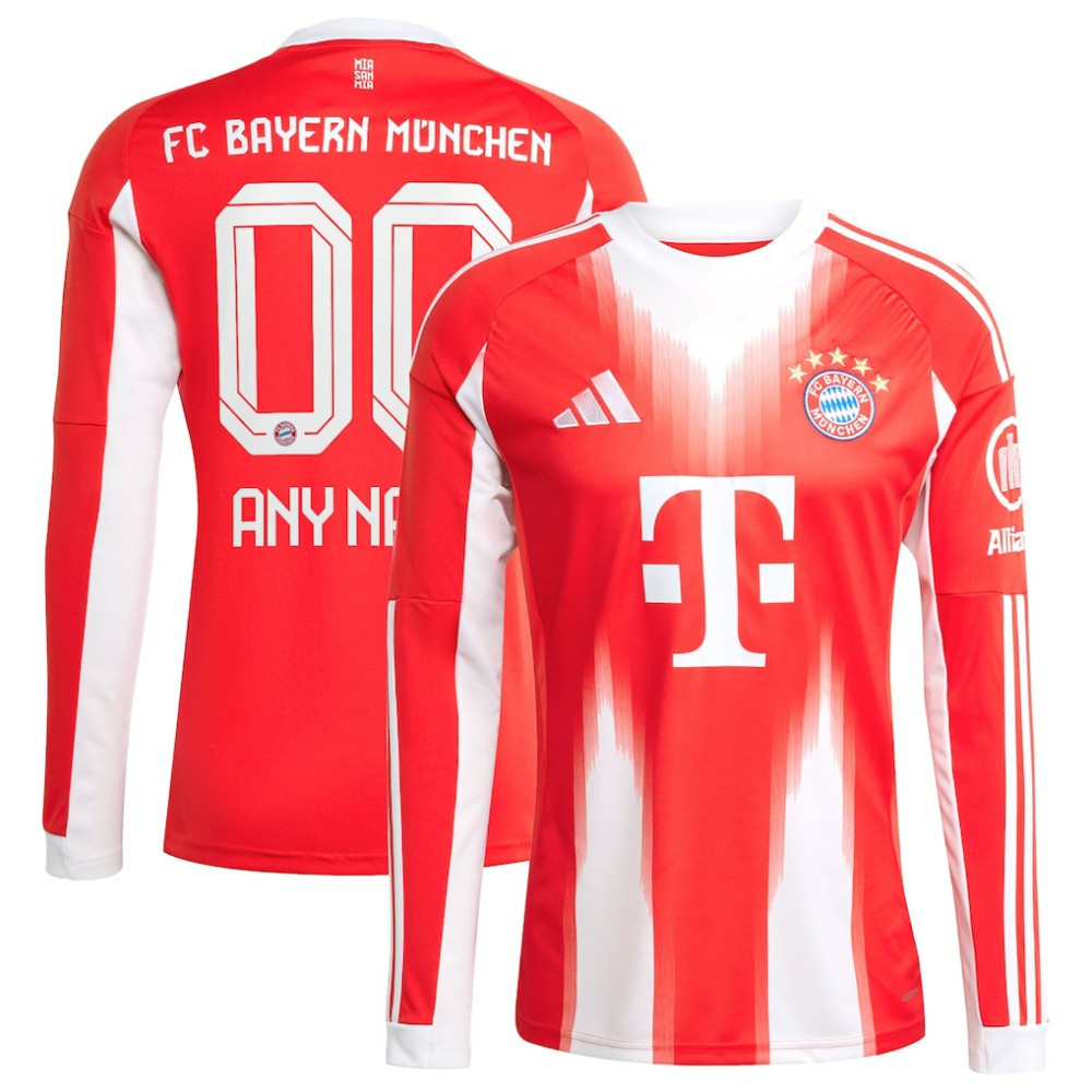 Bayern Munich 2025/26 Home Replica Long Sleeve Custom Jersey