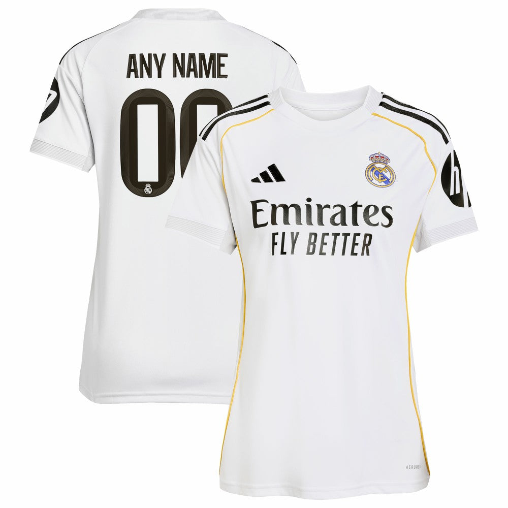 Real Madrid Women's 2025/26 Home Replica Custom Jersey
