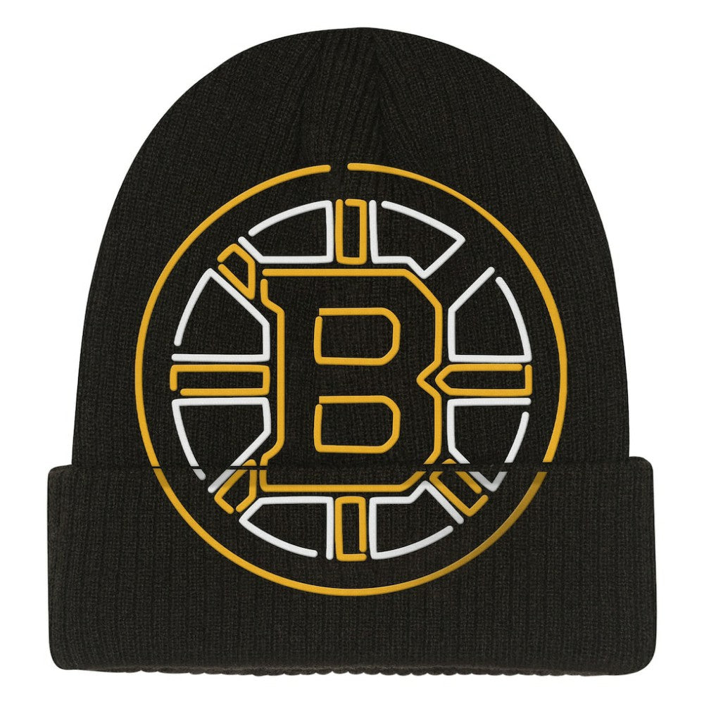 Boston Bruins Mitchell & Ness Youth Neon Line Lights Cuffed Knit Hat -  NHL Hats