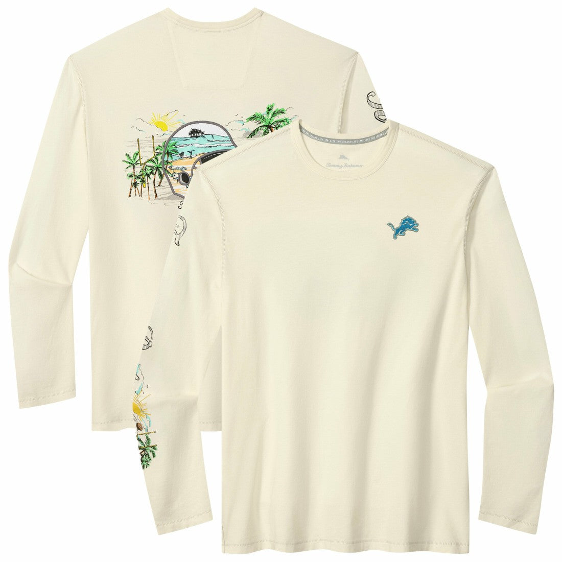 Detroit Lions Oasis Endzone Lux Long Sleeve T-Shirt | NFL Hot