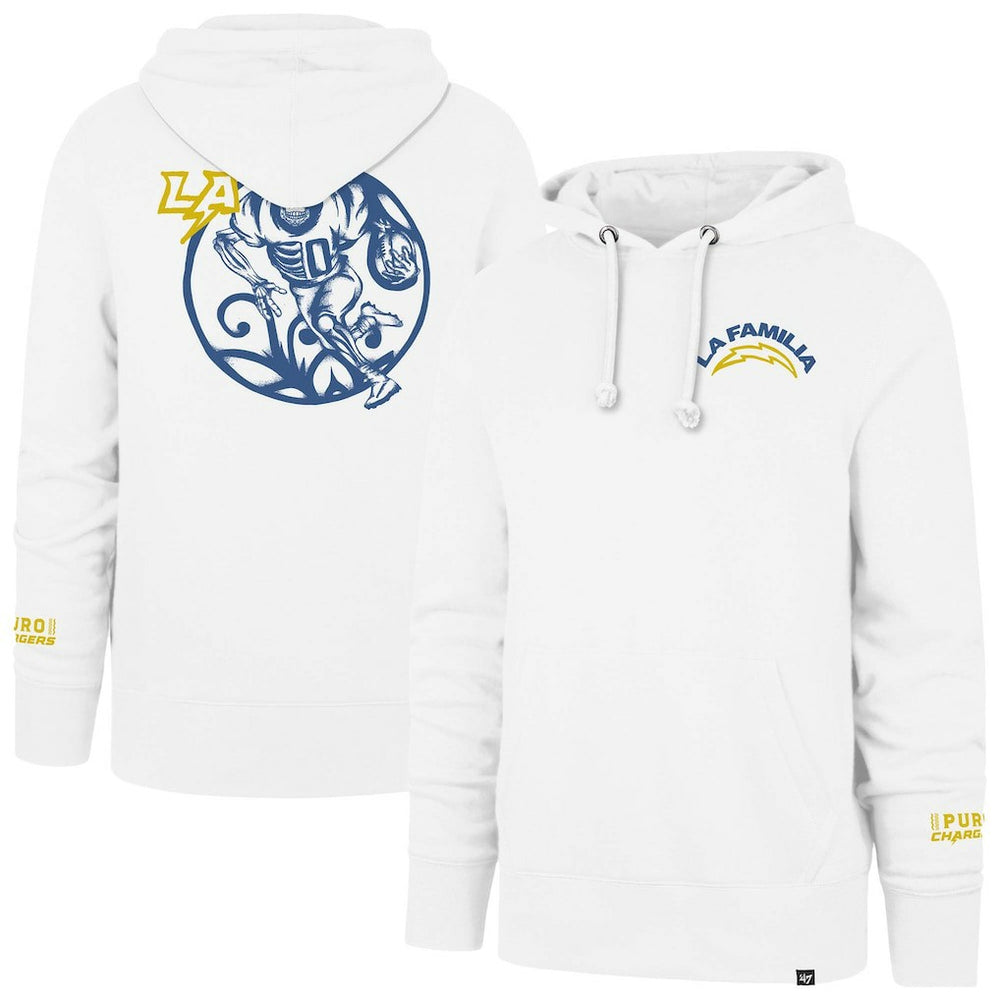 Los Angeles Chargers '47 La Familia Headline Pullover Hoodie | NFL Online