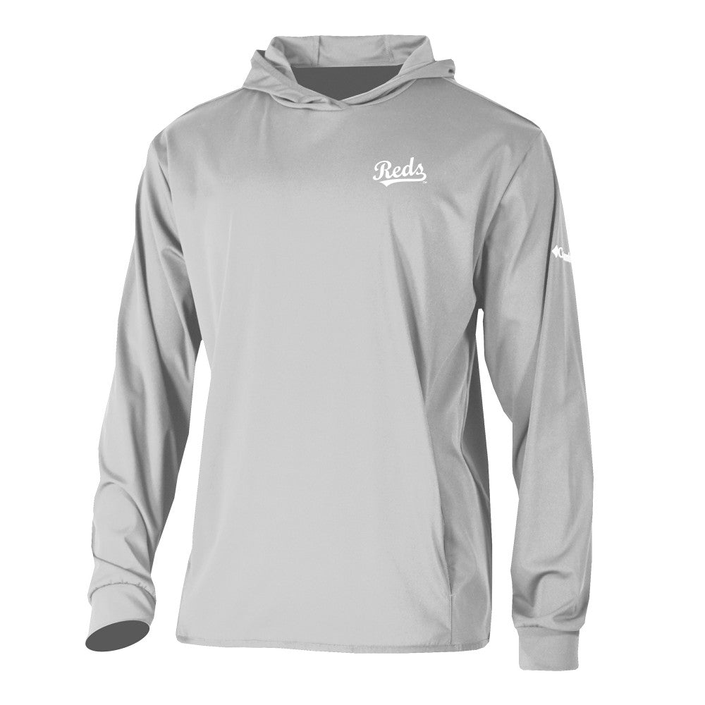 Cincinnati Reds Columbia Long Drive Pullover Hoodie - MLB Hoodies