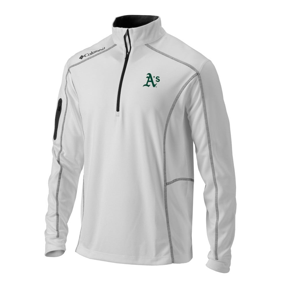 Athletics Columbia Omni-Wick Shotgun Quarter-Zip Pullover - MLB Pullover