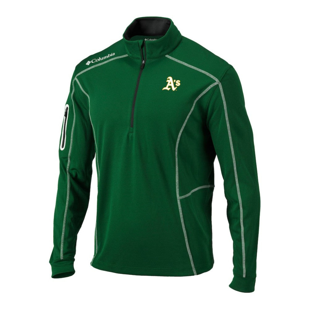 Athletics Columbia Omni-Wick Shotgun Quarter-Zip Pullover - MLB Pullover