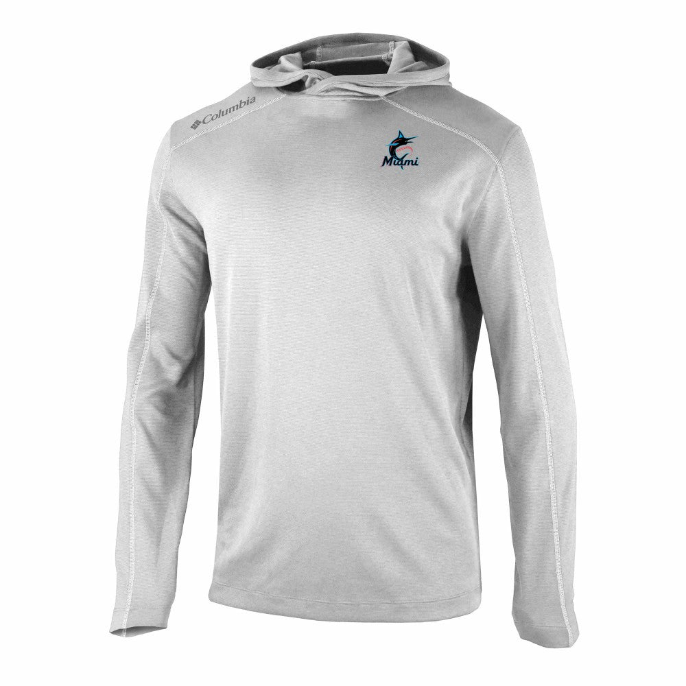 Miami Marlins Columbia Omni-Wick Shotgun Pullover Hoodie - MLB Hoodies