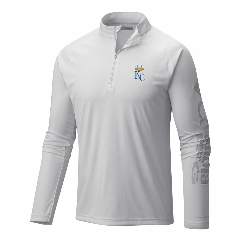 Kansas City Royals Columbia Terminal Tackle Omni-Wick Raglan Quarter-Zip Pullover - MLB Pullover