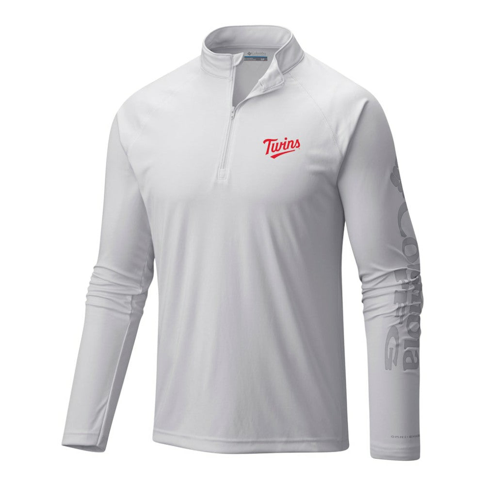 Minnesota Twins Columbia Terminal Tackle Omni-Wick Raglan Quarter-Zip Pullover - MLB Pullover