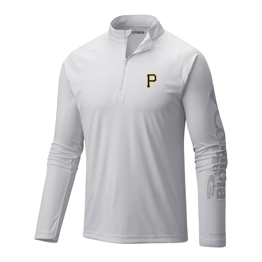 Pittsburgh Pirates Columbia Terminal Tackle Omni-Wick Raglan Quarter-Zip Pullover - MLB Pullover