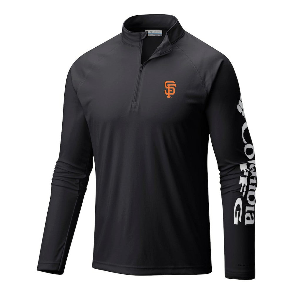 San Francisco Giants Columbia Terminal Tackle Omni-Wick Raglan Quarter-Zip Pullover - MLB Pullover