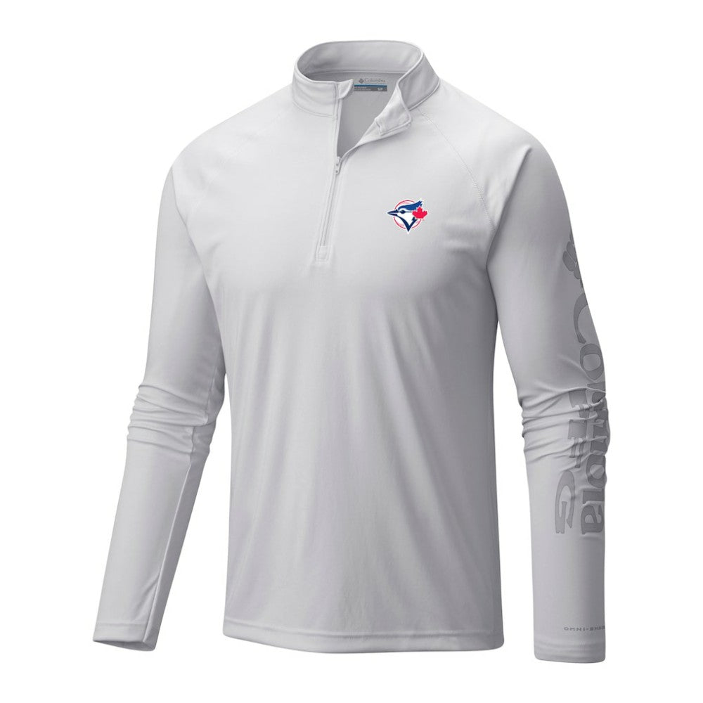 Toronto Blue Jays Columbia Terminal Tackle Omni-Wick Raglan Quarter-Zip Pullover - MLB Pullover